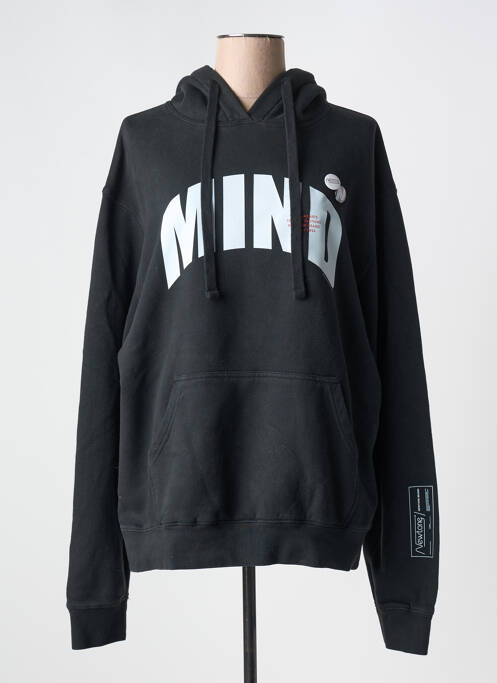 Sweat-shirt à capuche noir NEWTONE pour femme