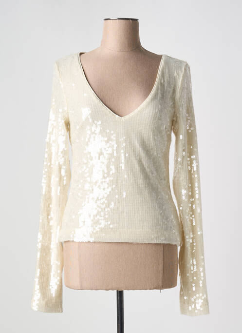 Top beige ROTATE pour femme