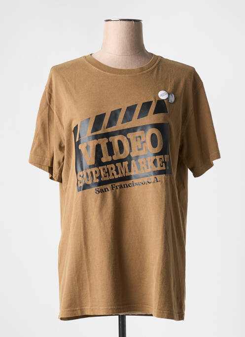 T-shirt marron NEWTONE pour femme