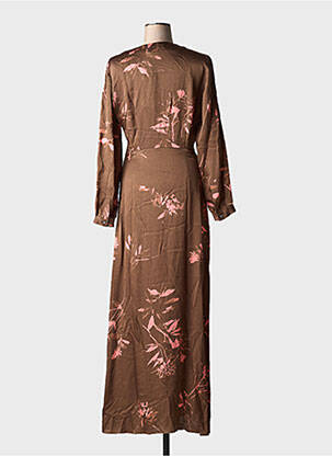 Robe longue manches longues manches longues marron ATTIC AND BARN femme