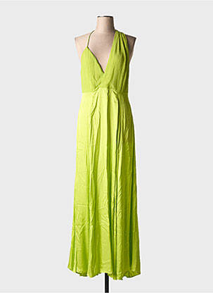 Robe longue coupe cintrée fines bretelles vert KARMA KOMA femme