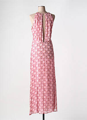 Robe longue imprimé fantaisie sans manche rose ANTIK BATIK femme