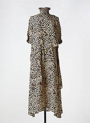 Robe longue manches courtes manches courtes beige HEIMSTONE femme