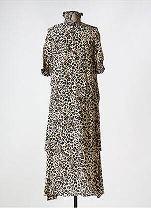 Robe longue manches courtes manches courtes beige HEIMSTONE femme