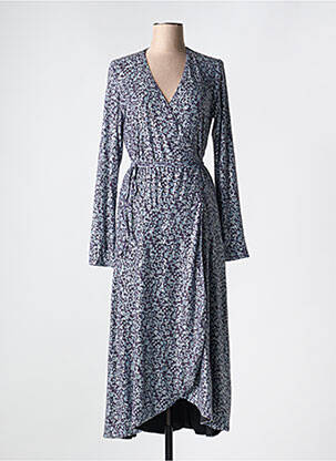 Robe mi-longue manches longues manches longues violet ROTATE femme