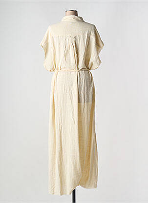 Robe longue manches courtes manches courtes beige MAISON SAINT JULIEN femme