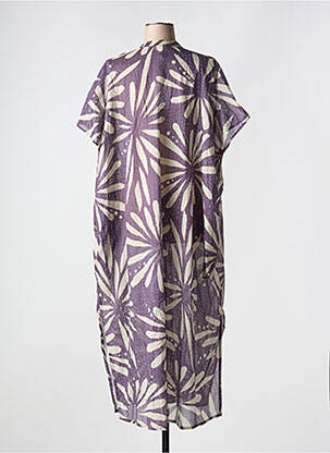 Tunique manches courtes légère et transparente violet DIEGA femme