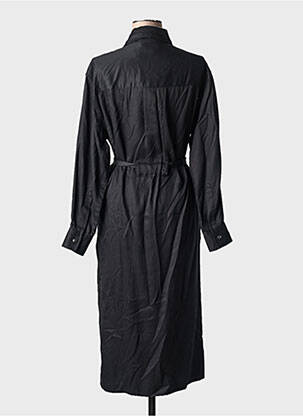 Robe mi-longue manches longues manches longues noir LAURENCE BRAS femme