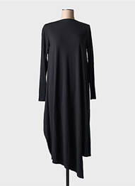 Robe longue manches longues manches longues noir SOUVENIR femme