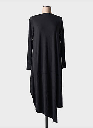Robe longue manches longues manches longues noir SOUVENIR femme