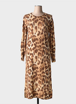 Robe pull stretch manches longues beige NOTSHY femme