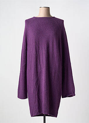 Robe pull manches longues manches longues violet KARMA KOMA femme