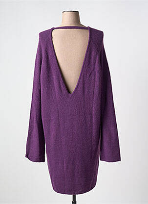 Robe pull resserrée sur le bas manches longues violet KARMA KOMA femme