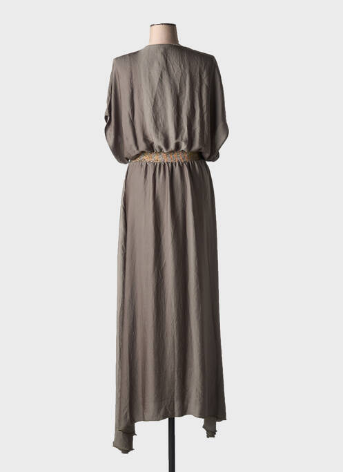 Robe longue vert BELIZA pour femme