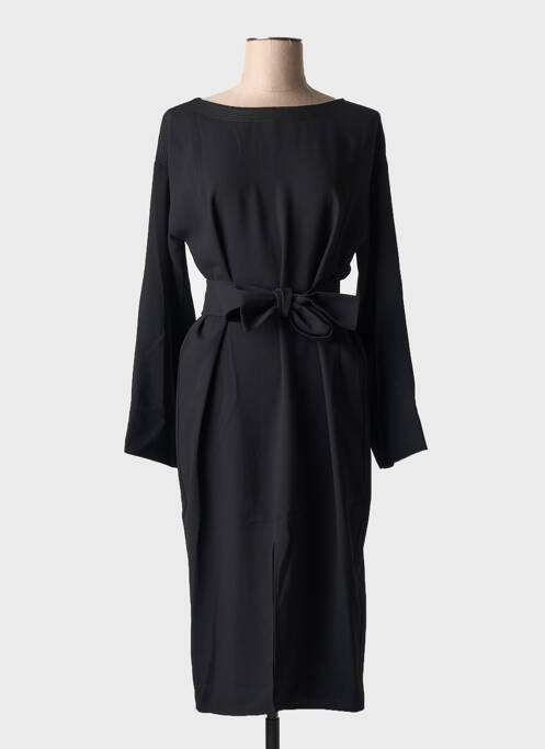 Robe mi-longue noir HANA SAN pour femme