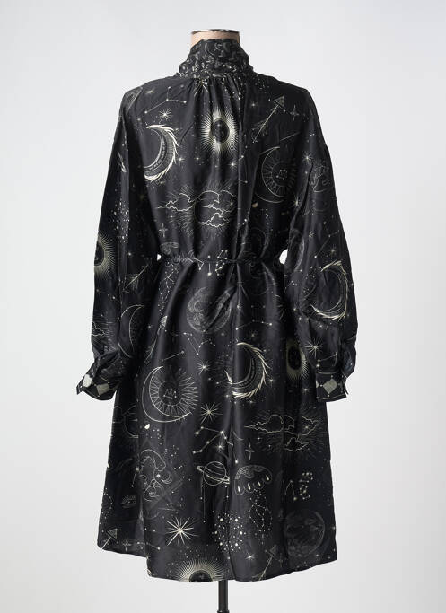 Robe mi-longue noir ME369 pour femme