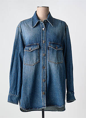 Veste casual coupe droite bleu HAIKURE femme