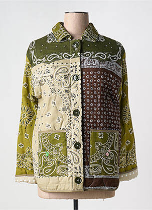 Veste casual coupe droite vert ONE OF A KIND femme