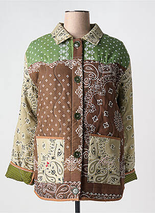 Veste casual coupe droite vert ONE OF A KIND femme