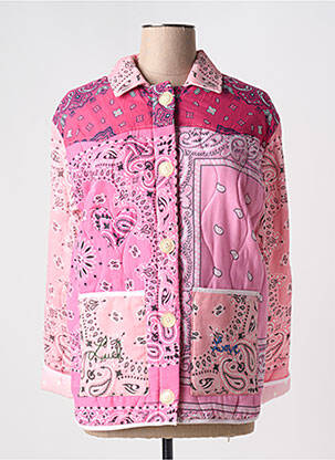 Veste casual coupe droite rose ONE OF A KIND femme