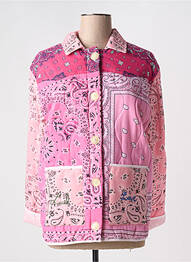 Veste casual coupe droite rose ONE OF A KIND femme
