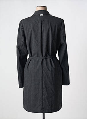 Manteau long coupe cintrée sans capuche gris PENN & INK N.Y femme