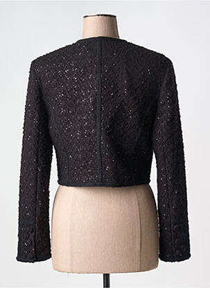 Veste chic col rond noir ROTATE femme