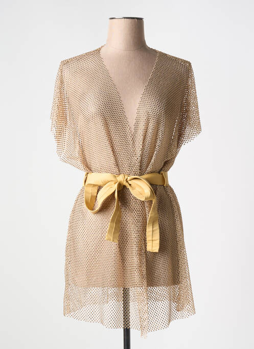 Gilet manches courtes or CARIOCA pour femme