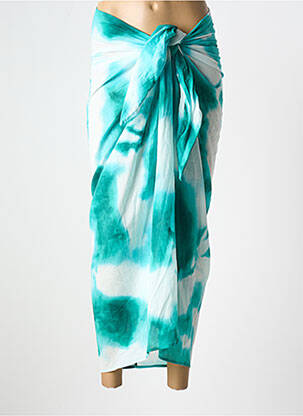 Paréo imprimé tie and dye bleu LOVE STORIES femme