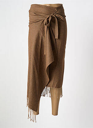 Jupe longue taille normale marron DIEGA femme