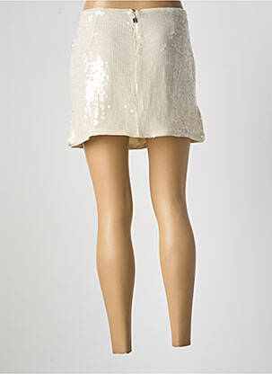 Jupe courte coupe droite blanc ROTATE femme