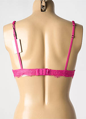 Soutien-gorge tissage dentelle haut soutien-gorge moulé rose LOVE STORIES femme
