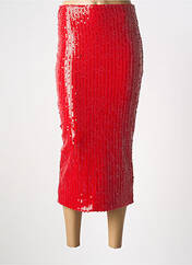 Jupe mi-longue rouge ROTATE pour femme seconde vue