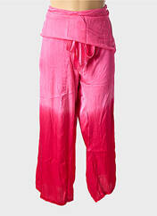 Pantalon large rose LOVE AND LET DYE pour femme seconde vue