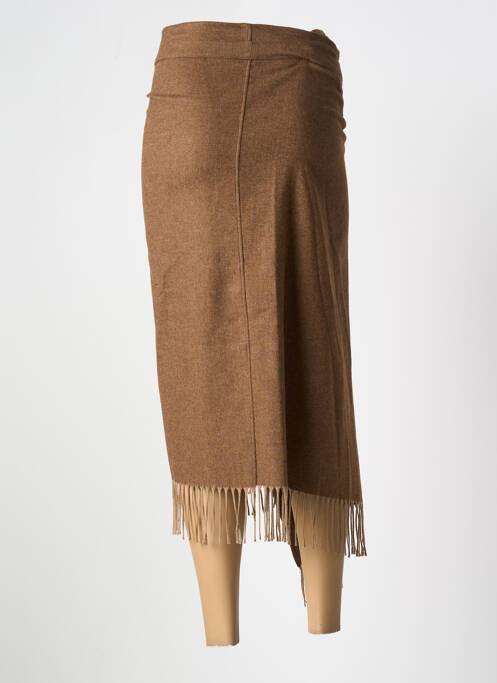 Jupe longue taille normale marron DIEGA femme