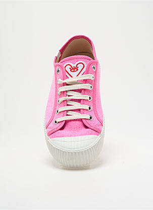 Baskets bout rond talon plat jusqu'à 3cm rose ARNACOEUR femme