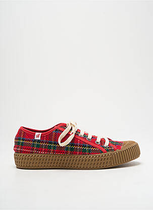 Baskets bout rond talon plat jusqu'à 3cm rouge ARNACOEUR femme