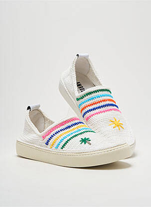 Slip ons bout rond talon plat jusqu'à 3cm blanc AMROSE femme