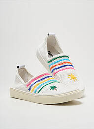 Slip ons bout rond talon plat jusqu'à 3cm blanc AMROSE femme
