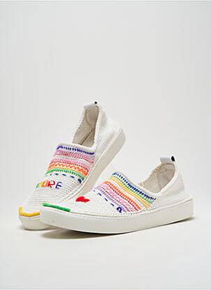 Slip ons bout rond talon plat jusqu'à 3cm blanc AMROSE femme