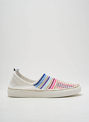 Slip ons bout rond talon plat jusqu'à 3cm blanc AMROSE femme