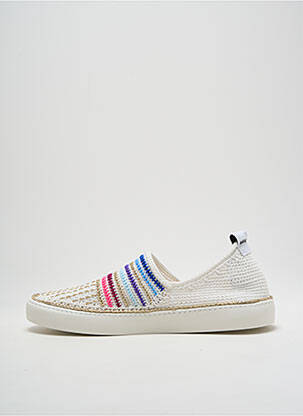 Slip ons bout rond talon plat jusqu'à 3cm blanc AMROSE femme