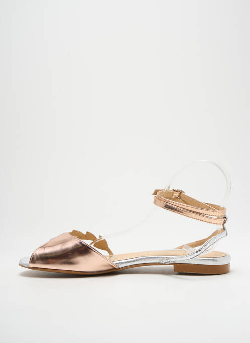 Sandales/nu pieds matière lisse talon plat jusqu'à 3cm argent CRÉATIS femme