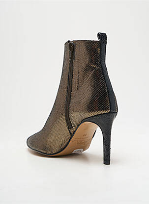 Bottines/boots tissage satiné talon de 7 à 9cm or CRÉATIS femme