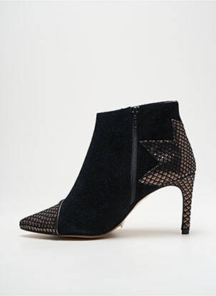 Bottines/boots tissage satiné talon de 7 à 9cm noir CRÉATIS femme