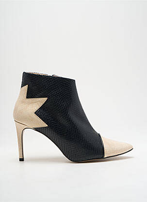 Bottines/boots tissage satiné talon de 7 à 9cm noir CRÉATIS femme