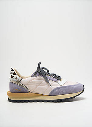 Baskets nubuck talon plat jusqu'à 3cm violet HIDNANDER femme
