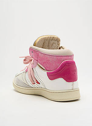 Baskets matière lisse talon plat jusqu'à 3cm rose HIDNANDER femme
