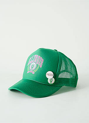 Casquette effet matière satinée vert NEWTONE femme