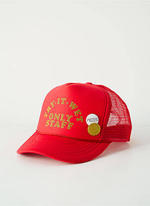 Casquette fermeture pressionnée rouge NEWTONE femme